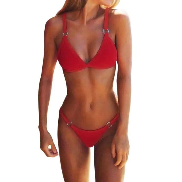 Sexy Women Triangle Bikini Set