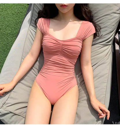 New Cover Belly Slimming Small Breast Conservative Swimwear