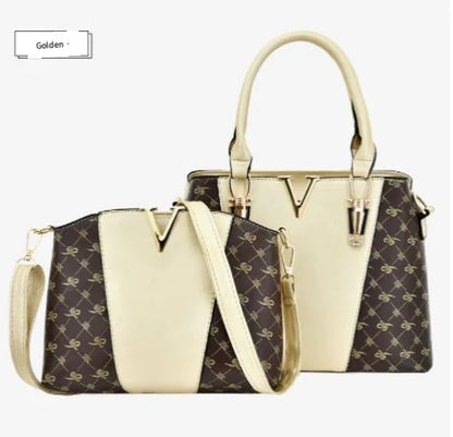 Women's 2-Piece Leather Handbag Set