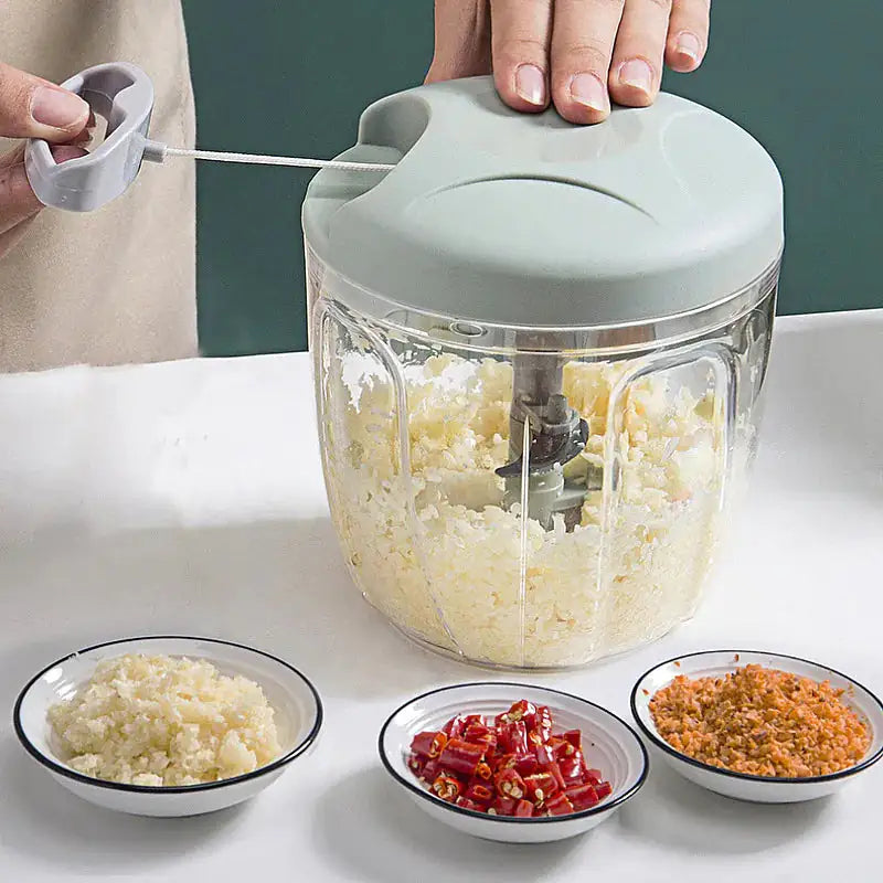 Versatile Manual Kitchen Aid: Meat Grinder & Vegetable Cutter