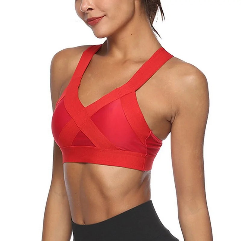 Mesh Breathable Push-Up Sports Bra for Women