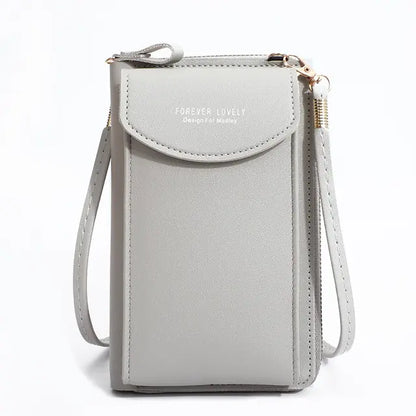 Soft Leather Cell Phone Purse Crossbody Shoulder Strap Handbag