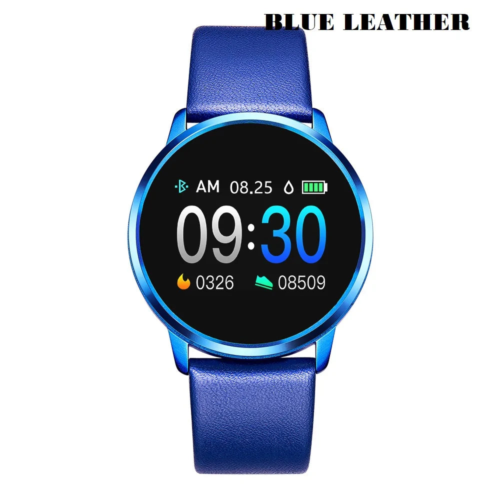 Q8 OLED Color Screen Smart Fitness Watch with Heart Rate Monitor