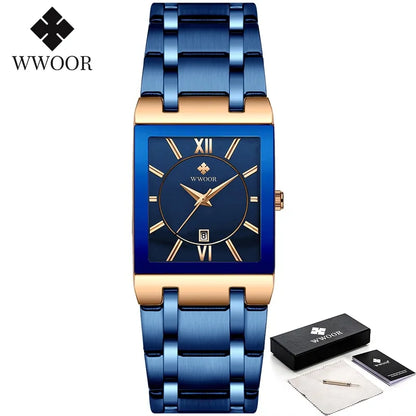 Gold Square Men's Quartz Watch