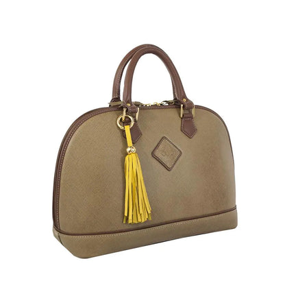Antonia Leather Handbag- Tan/Caramel