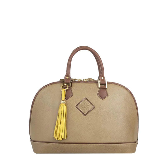 Antonia Leather Handbag- Tan/Caramel