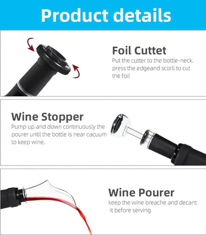 Professional Wine Opener | 3 in 1 Automatic Set